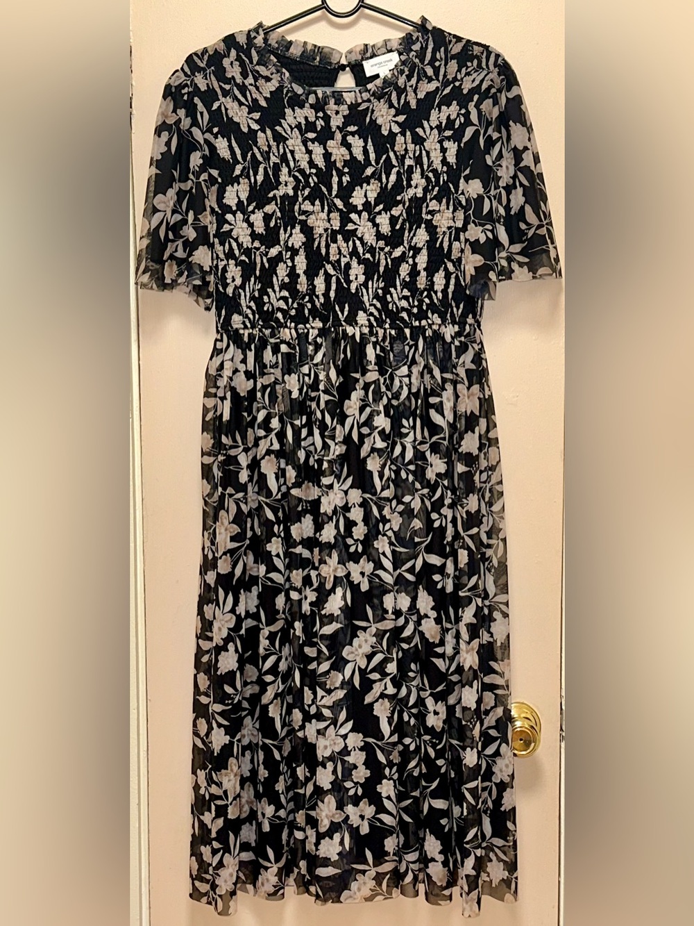 NWOT Floral Mesh Midi Dress - Picture 4 of 4